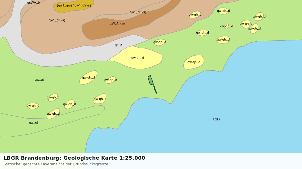 Statische Kartenansicht: LBGR Brandenburg: Geologische Karte 1:25.000
