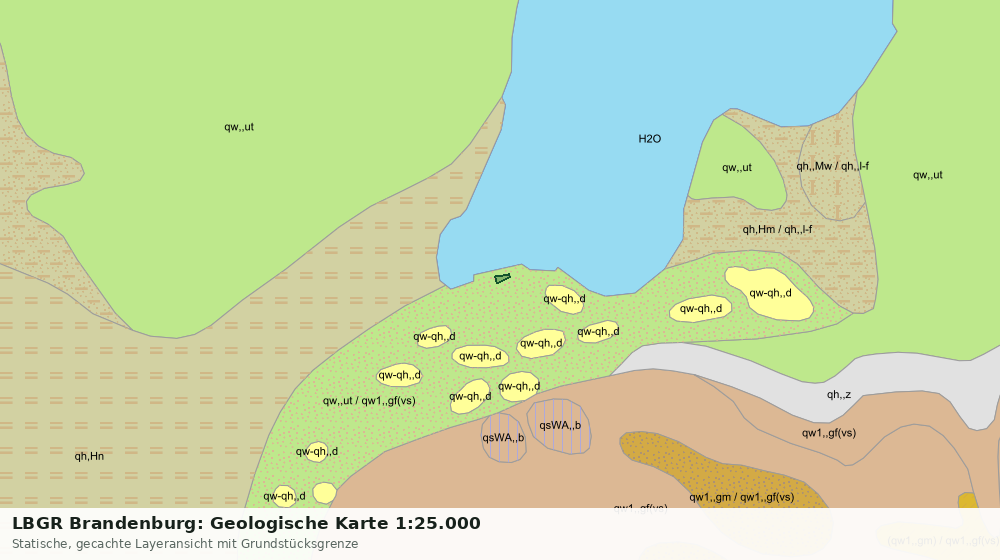 Statische Kartenansicht: LBGR Brandenburg: Geologische Karte 1:25.000