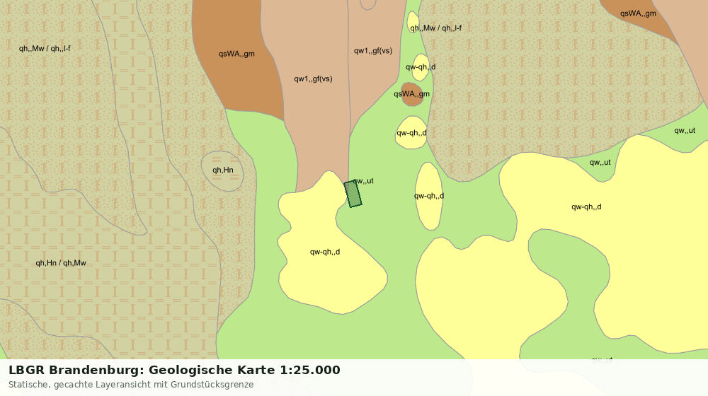 Statische Kartenansicht: LBGR Brandenburg: Geologische Karte 1:25.000