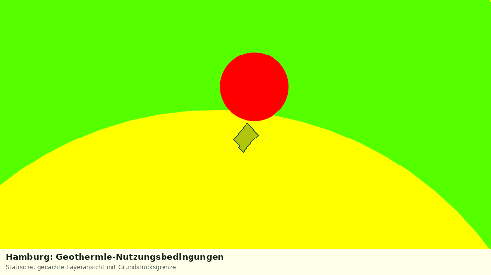 Statische Kartenansicht: Hamburg: Geothermie-Nutzungsbedingungen