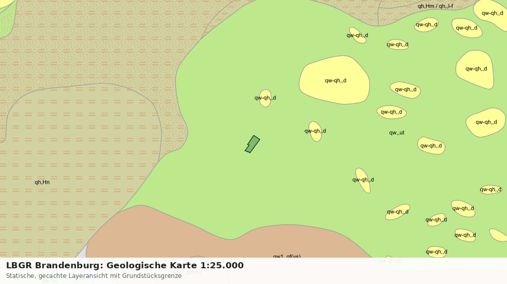 Statische Kartenansicht: LBGR Brandenburg: Geologische Karte 1:25.000