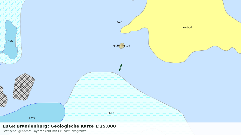 Statische Kartenansicht: LBGR Brandenburg: Geologische Karte 1:25.000