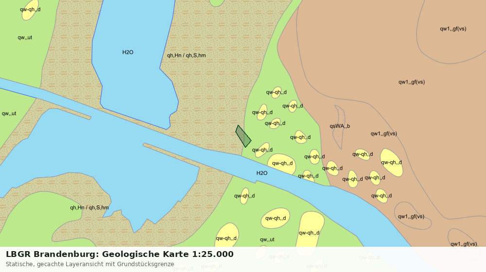 Statische Kartenansicht: LBGR Brandenburg: Geologische Karte 1:25.000