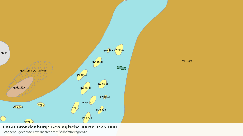 Statische Kartenansicht: LBGR Brandenburg: Geologische Karte 1:25.000