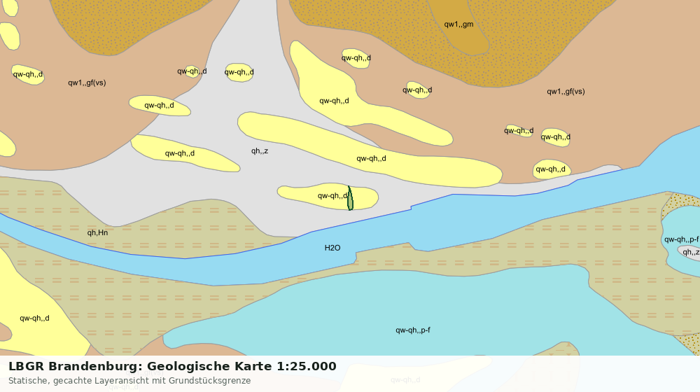 Statische Kartenansicht: LBGR Brandenburg: Geologische Karte 1:25.000