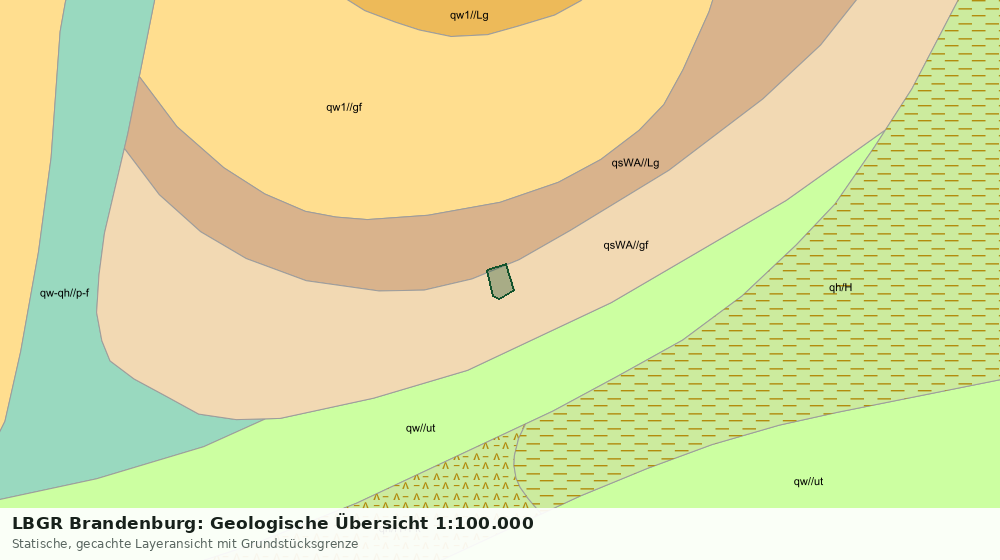 Statische Kartenansicht: LBGR Brandenburg: Geologische Übersicht 1:100.000