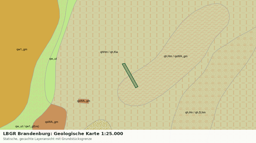 Statische Kartenansicht: LBGR Brandenburg: Geologische Karte 1:25.000