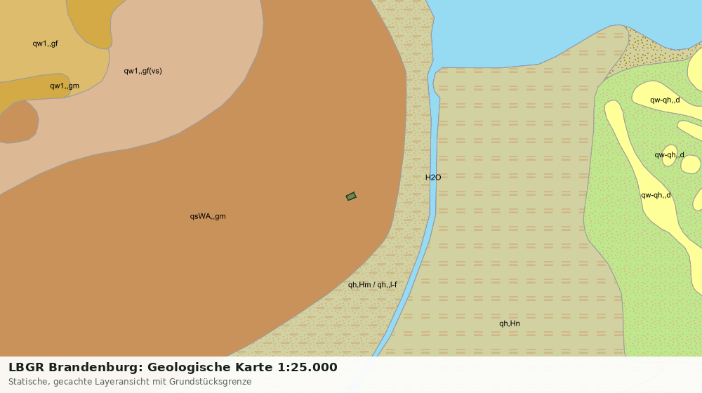Statische Kartenansicht: LBGR Brandenburg: Geologische Karte 1:25.000