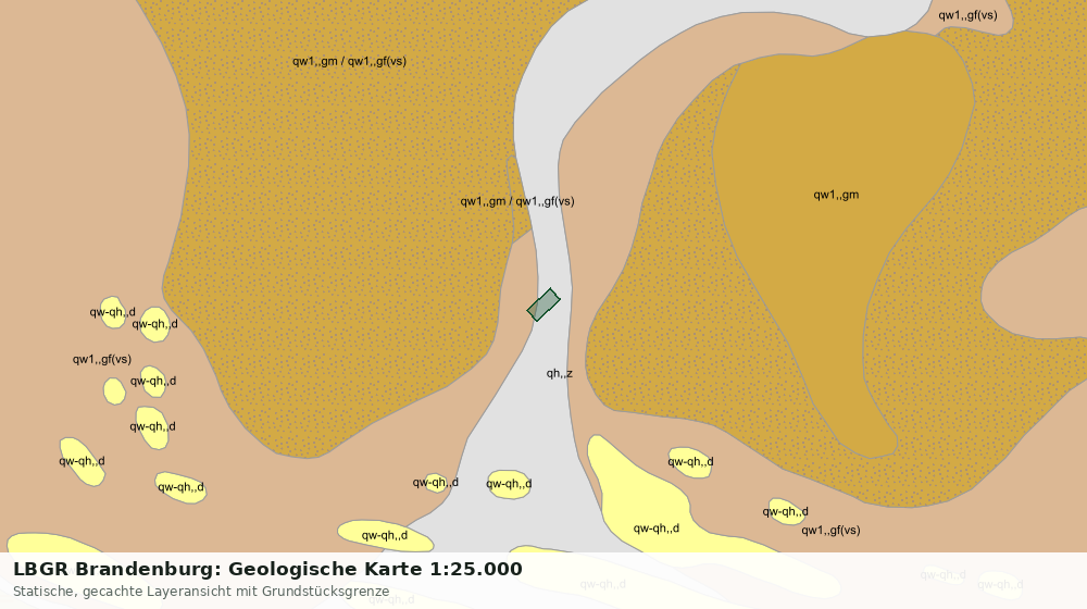 Statische Kartenansicht: LBGR Brandenburg: Geologische Karte 1:25.000