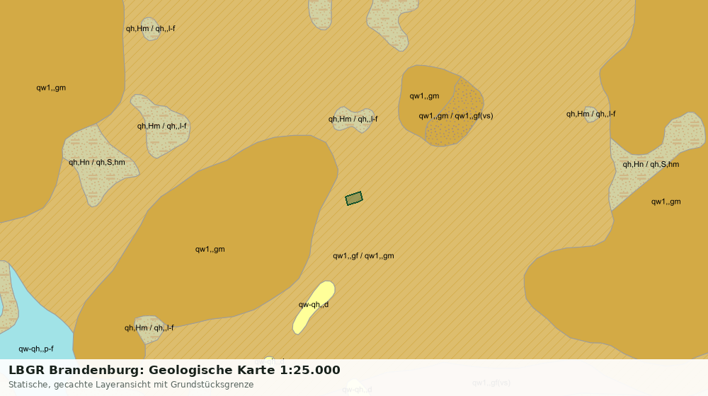 Statische Kartenansicht: LBGR Brandenburg: Geologische Karte 1:25.000
