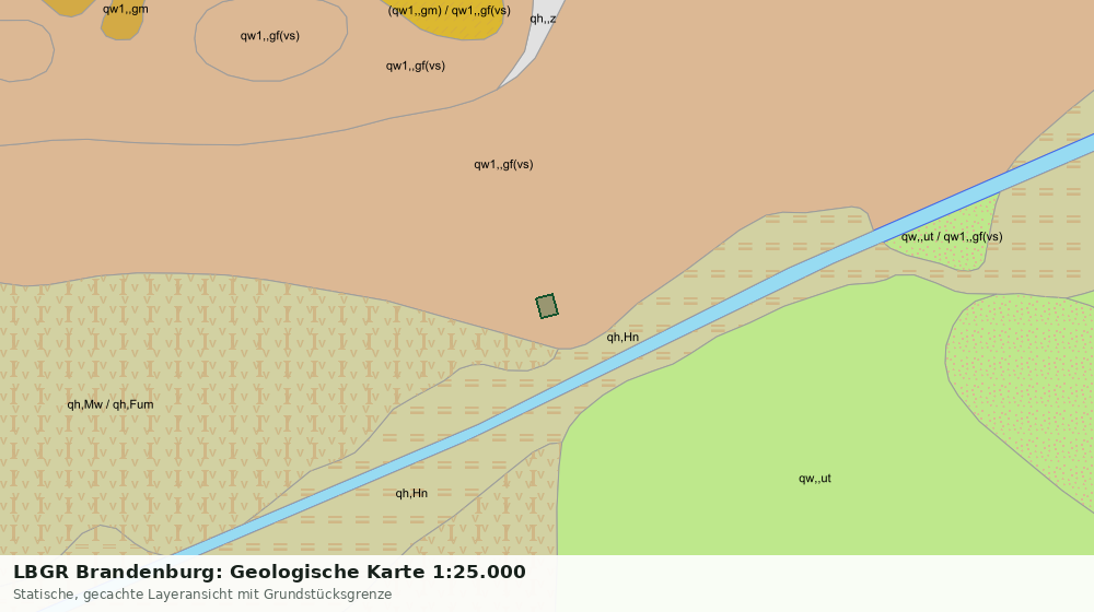 Statische Kartenansicht: LBGR Brandenburg: Geologische Karte 1:25.000
