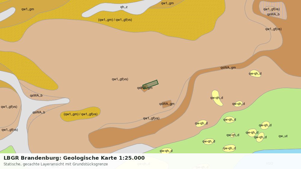 Statische Kartenansicht: LBGR Brandenburg: Geologische Karte 1:25.000