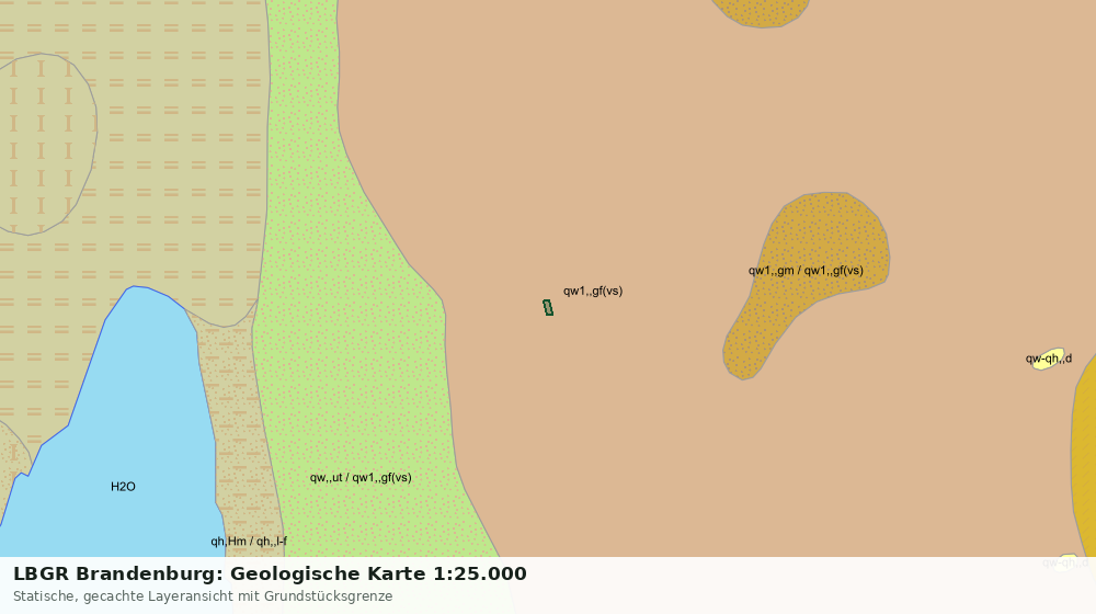 Statische Kartenansicht: LBGR Brandenburg: Geologische Karte 1:25.000