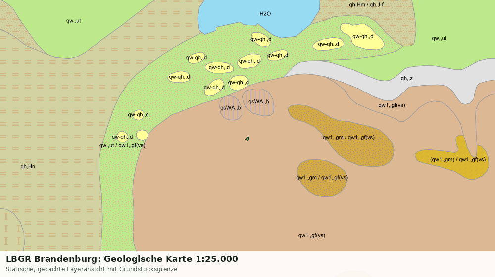 Statische Kartenansicht: LBGR Brandenburg: Geologische Karte 1:25.000