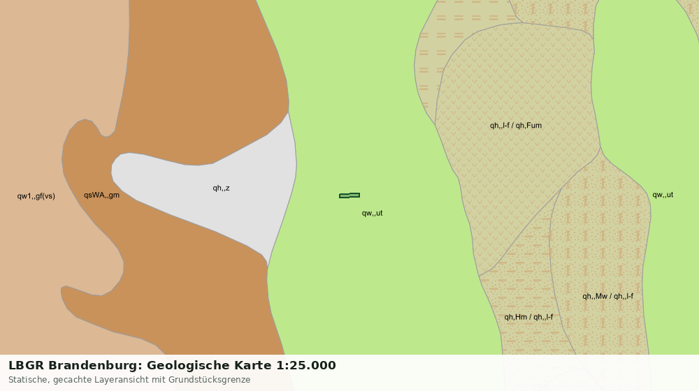 Statische Kartenansicht: LBGR Brandenburg: Geologische Karte 1:25.000