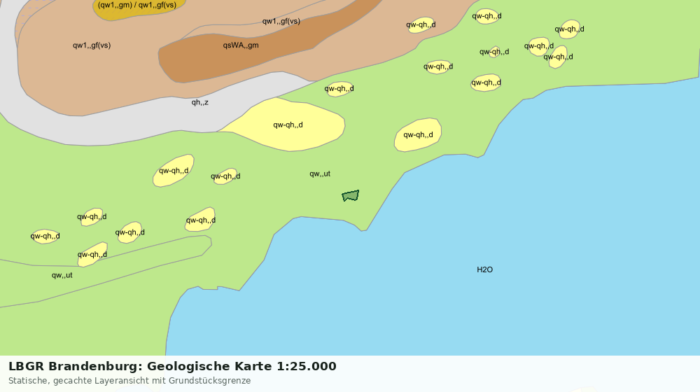 Statische Kartenansicht: LBGR Brandenburg: Geologische Karte 1:25.000