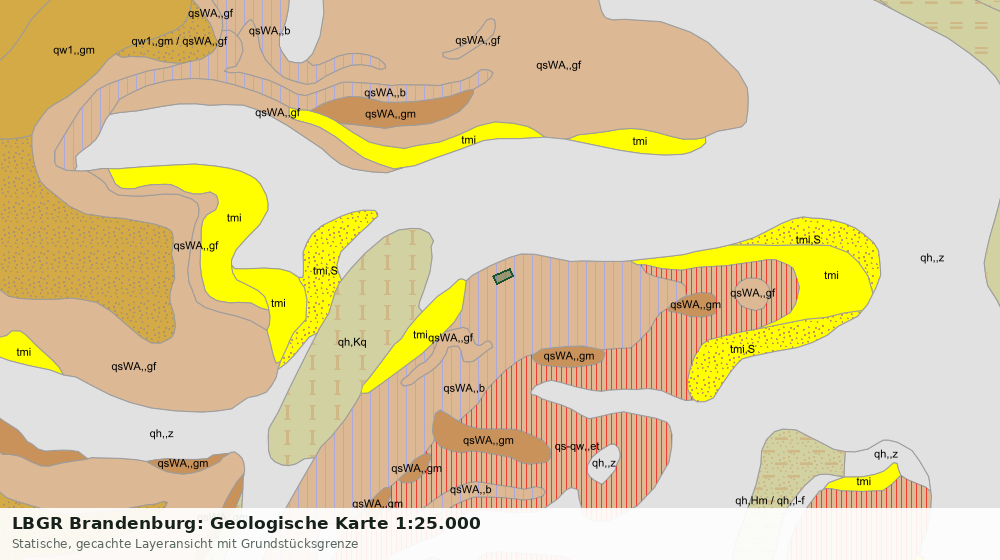 Statische Kartenansicht: LBGR Brandenburg: Geologische Karte 1:25.000