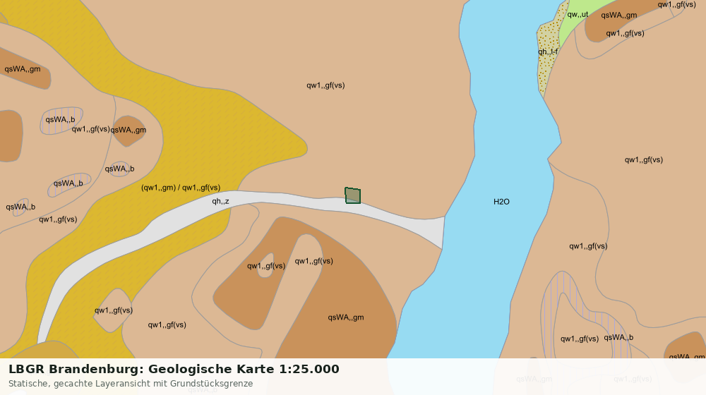 Statische Kartenansicht: LBGR Brandenburg: Geologische Karte 1:25.000