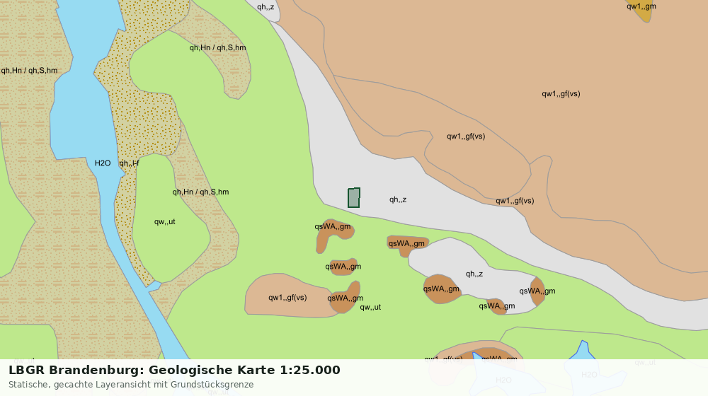 Statische Kartenansicht: LBGR Brandenburg: Geologische Karte 1:25.000