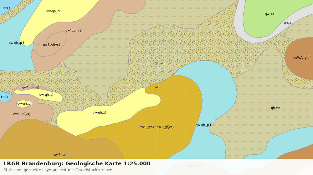 Statische Kartenansicht: LBGR Brandenburg: Geologische Karte 1:25.000