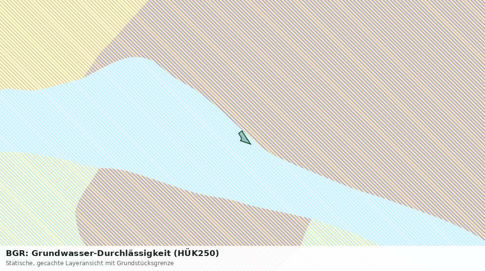 Statische Kartenansicht: BGR: Grundwasser-Durchlässigkeit (HÜK250)
