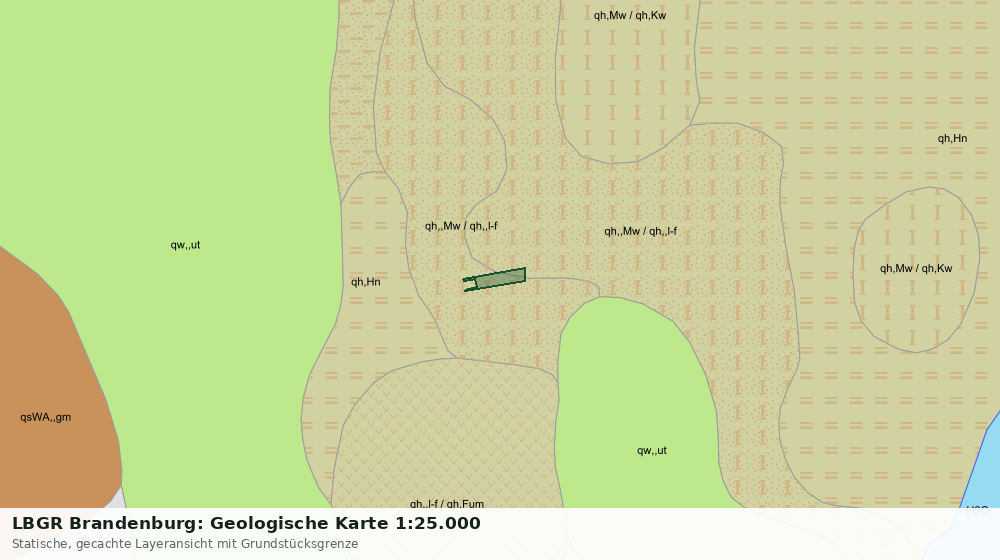 Statische Kartenansicht: LBGR Brandenburg: Geologische Karte 1:25.000