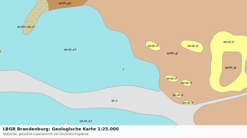 Statische Kartenansicht: LBGR Brandenburg: Geologische Karte 1:25.000