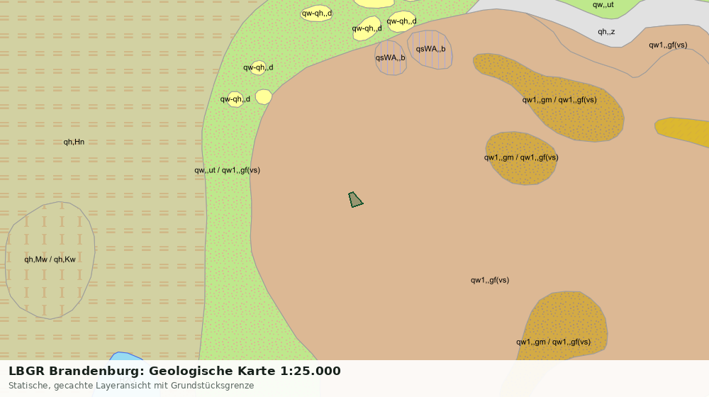 Statische Kartenansicht: LBGR Brandenburg: Geologische Karte 1:25.000