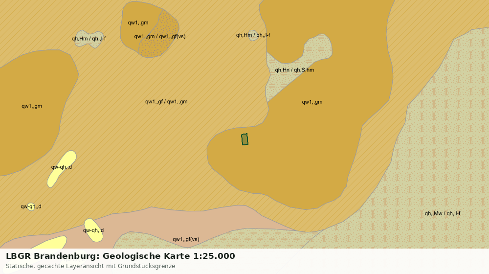 Statische Kartenansicht: LBGR Brandenburg: Geologische Karte 1:25.000