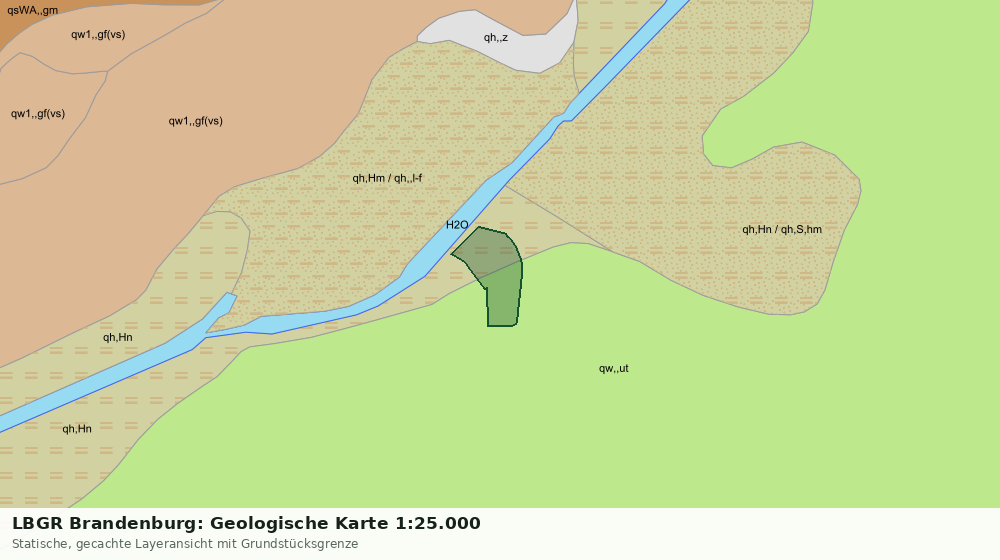 Statische Kartenansicht: LBGR Brandenburg: Geologische Karte 1:25.000