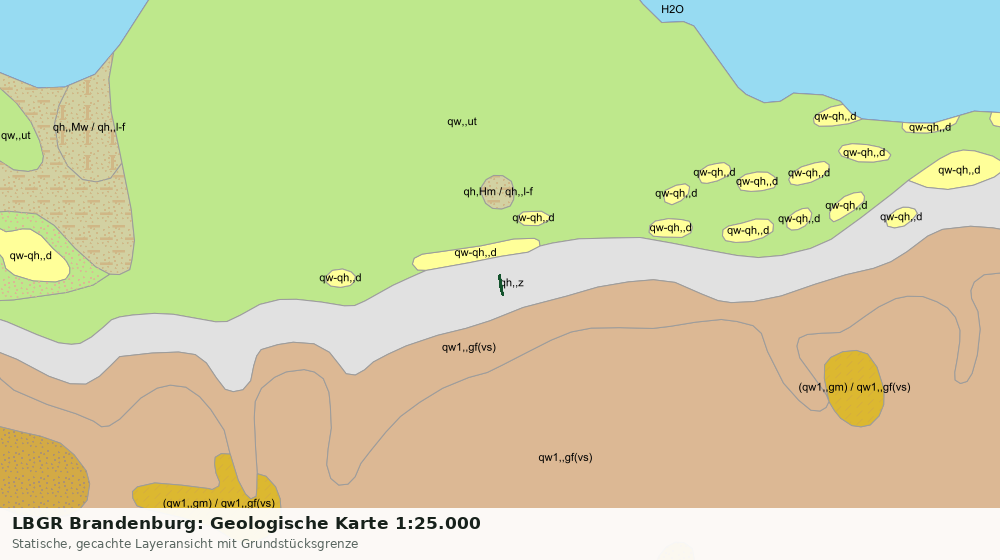Statische Kartenansicht: LBGR Brandenburg: Geologische Karte 1:25.000