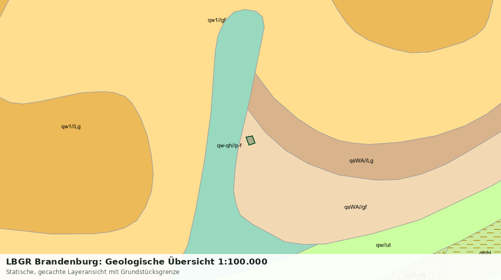 Statische Kartenansicht: LBGR Brandenburg: Geologische Übersicht 1:100.000