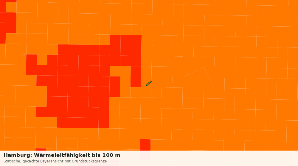 Statische Kartenansicht: Hamburg: Wärmeleitfähigkeit bis 100 m