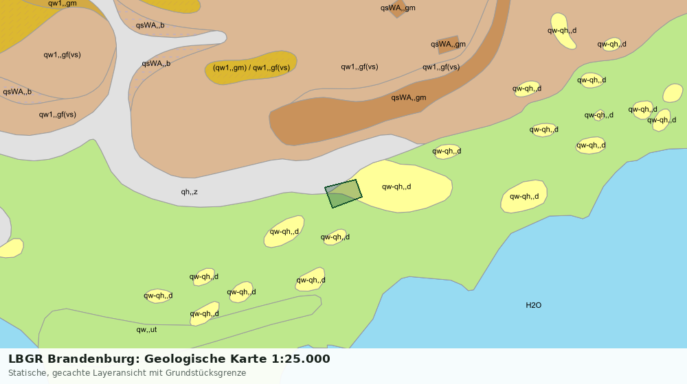 Statische Kartenansicht: LBGR Brandenburg: Geologische Karte 1:25.000
