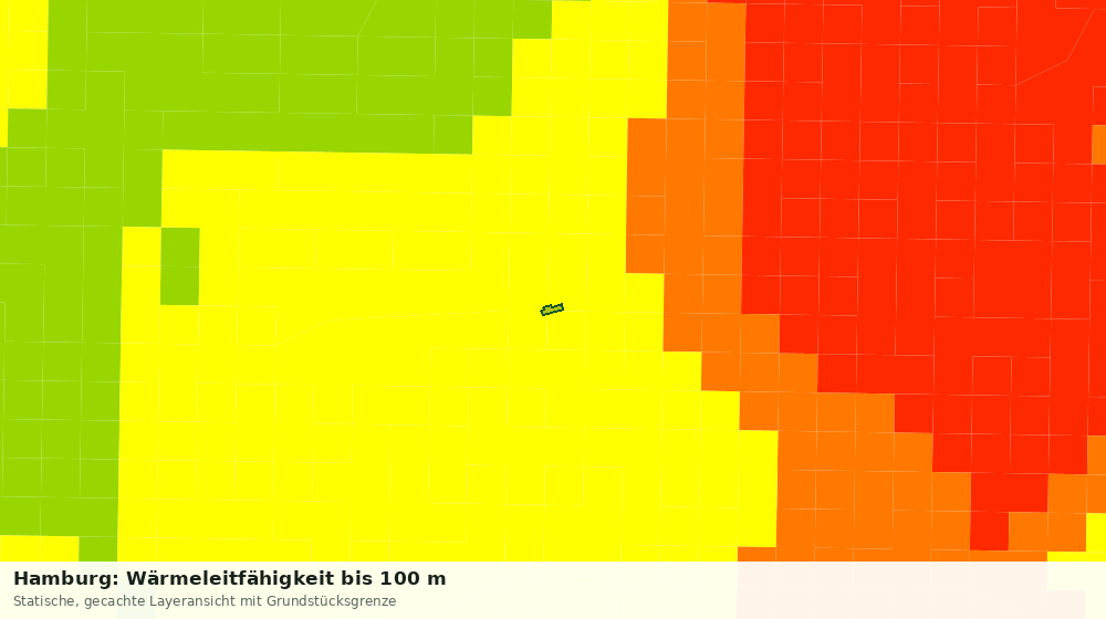 Statische Kartenansicht: Hamburg: Wärmeleitfähigkeit bis 100 m