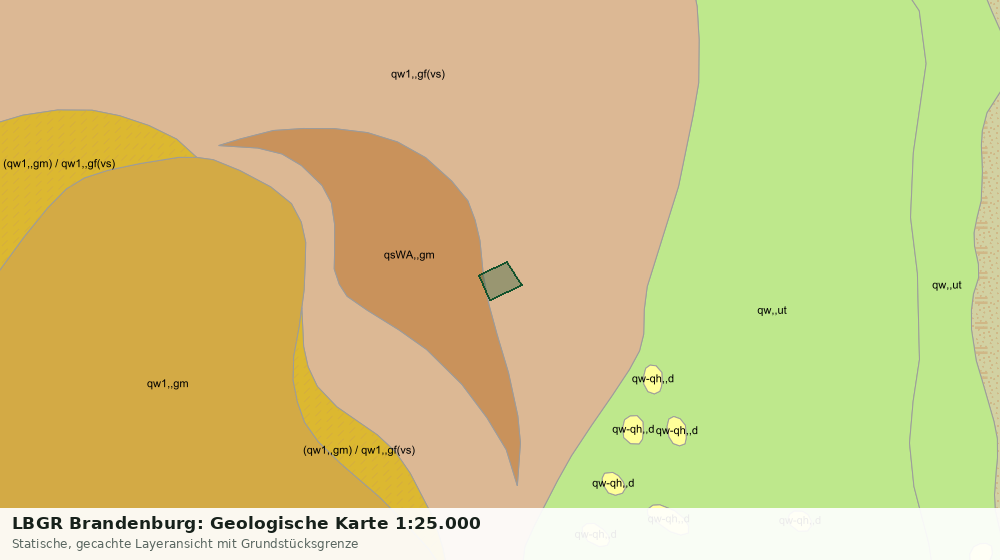 Statische Kartenansicht: LBGR Brandenburg: Geologische Karte 1:25.000