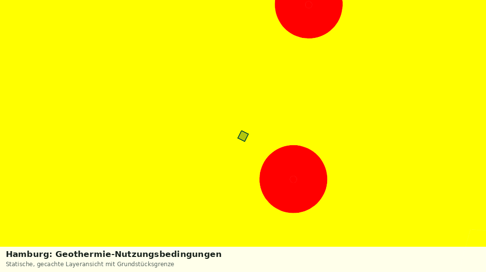 Statische Kartenansicht: Hamburg: Geothermie-Nutzungsbedingungen