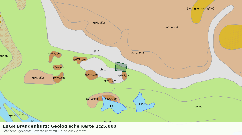 Statische Kartenansicht: LBGR Brandenburg: Geologische Karte 1:25.000
