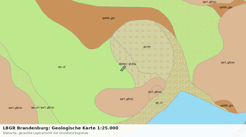 Statische Kartenansicht: LBGR Brandenburg: Geologische Karte 1:25.000
