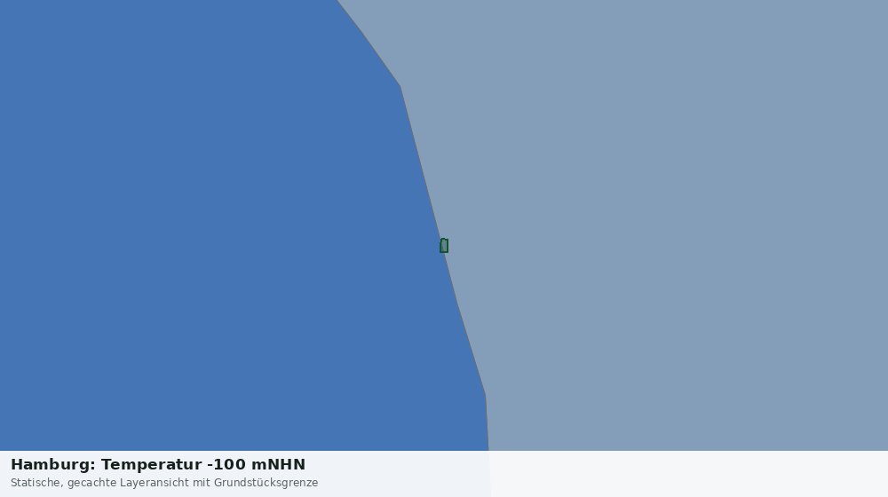 Statische Kartenansicht: Hamburg: Temperatur -100 mNHN