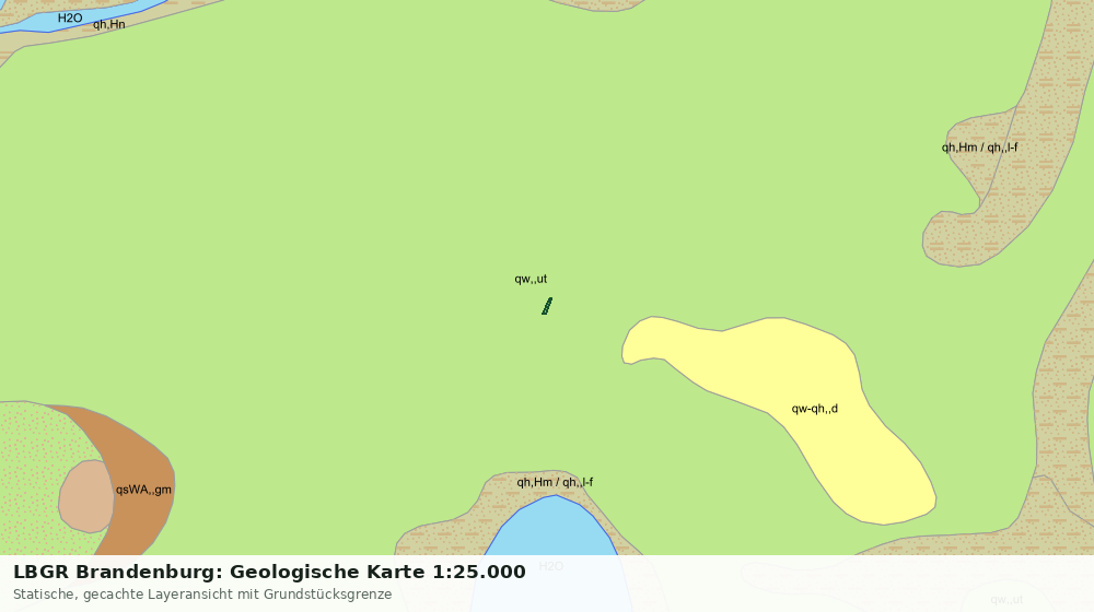 Statische Kartenansicht: LBGR Brandenburg: Geologische Karte 1:25.000
