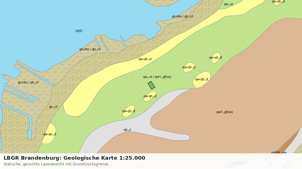 Statische Kartenansicht: LBGR Brandenburg: Geologische Karte 1:25.000
