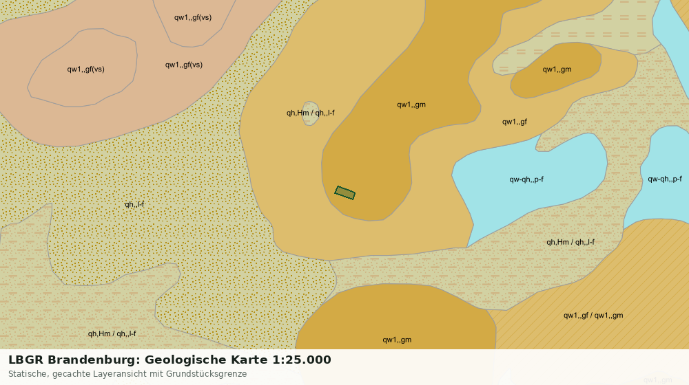Statische Kartenansicht: LBGR Brandenburg: Geologische Karte 1:25.000