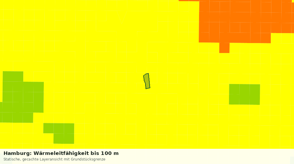 Statische Kartenansicht: Hamburg: Wärmeleitfähigkeit bis 100 m
