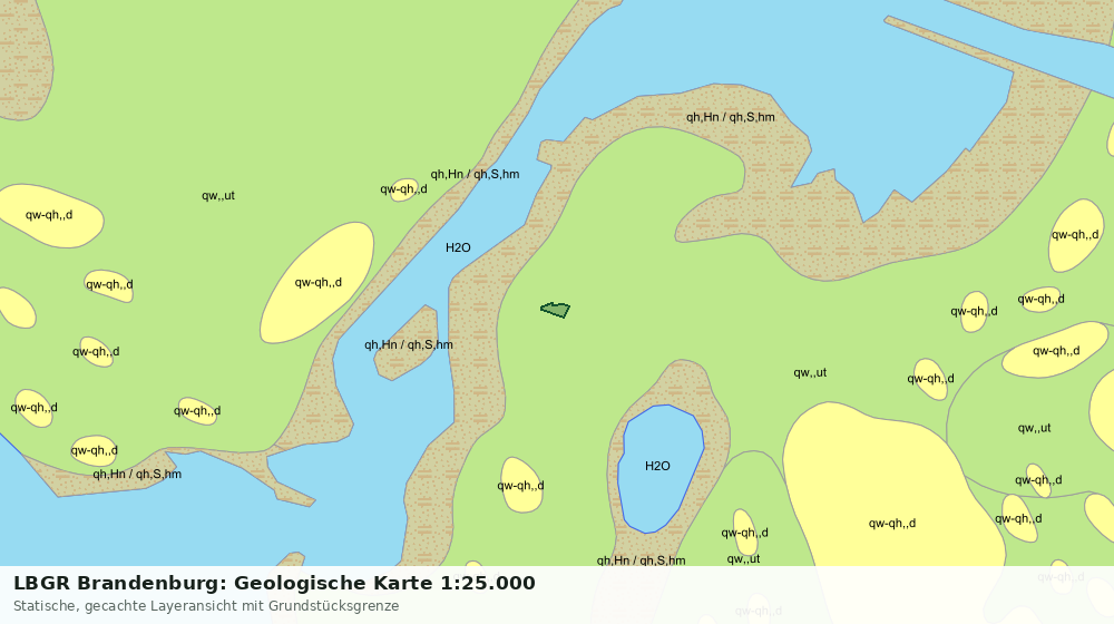 Statische Kartenansicht: LBGR Brandenburg: Geologische Karte 1:25.000