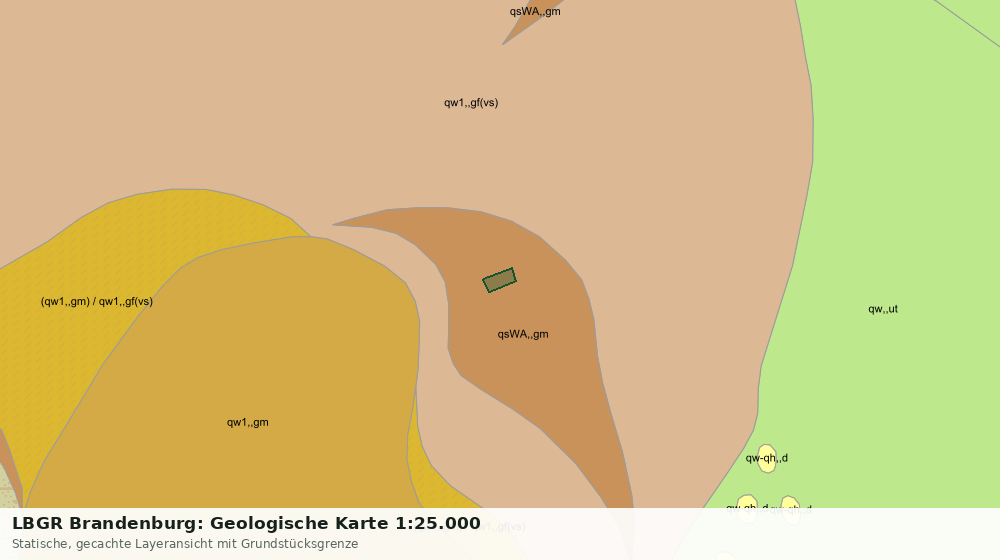 Statische Kartenansicht: LBGR Brandenburg: Geologische Karte 1:25.000