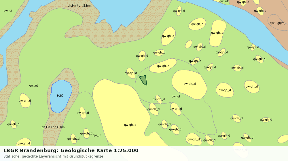 Statische Kartenansicht: LBGR Brandenburg: Geologische Karte 1:25.000