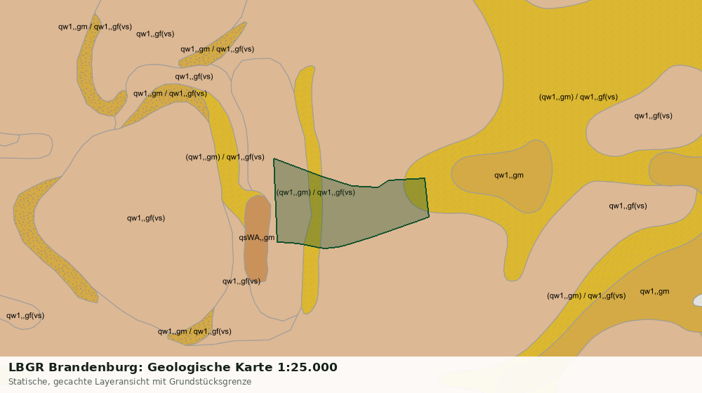 Statische Kartenansicht: LBGR Brandenburg: Geologische Karte 1:25.000