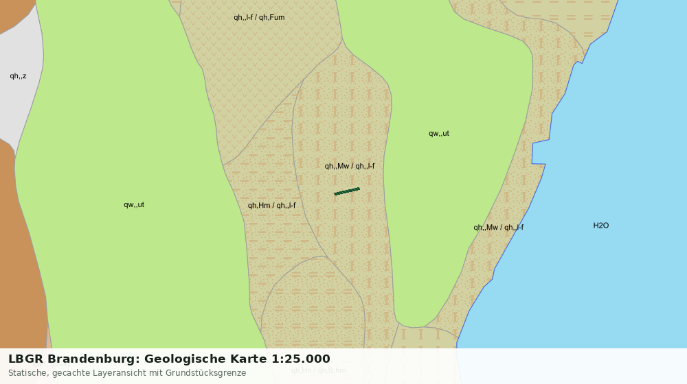 Statische Kartenansicht: LBGR Brandenburg: Geologische Karte 1:25.000
