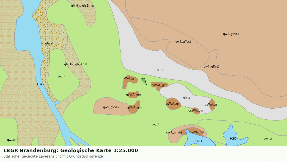 Statische Kartenansicht: LBGR Brandenburg: Geologische Karte 1:25.000